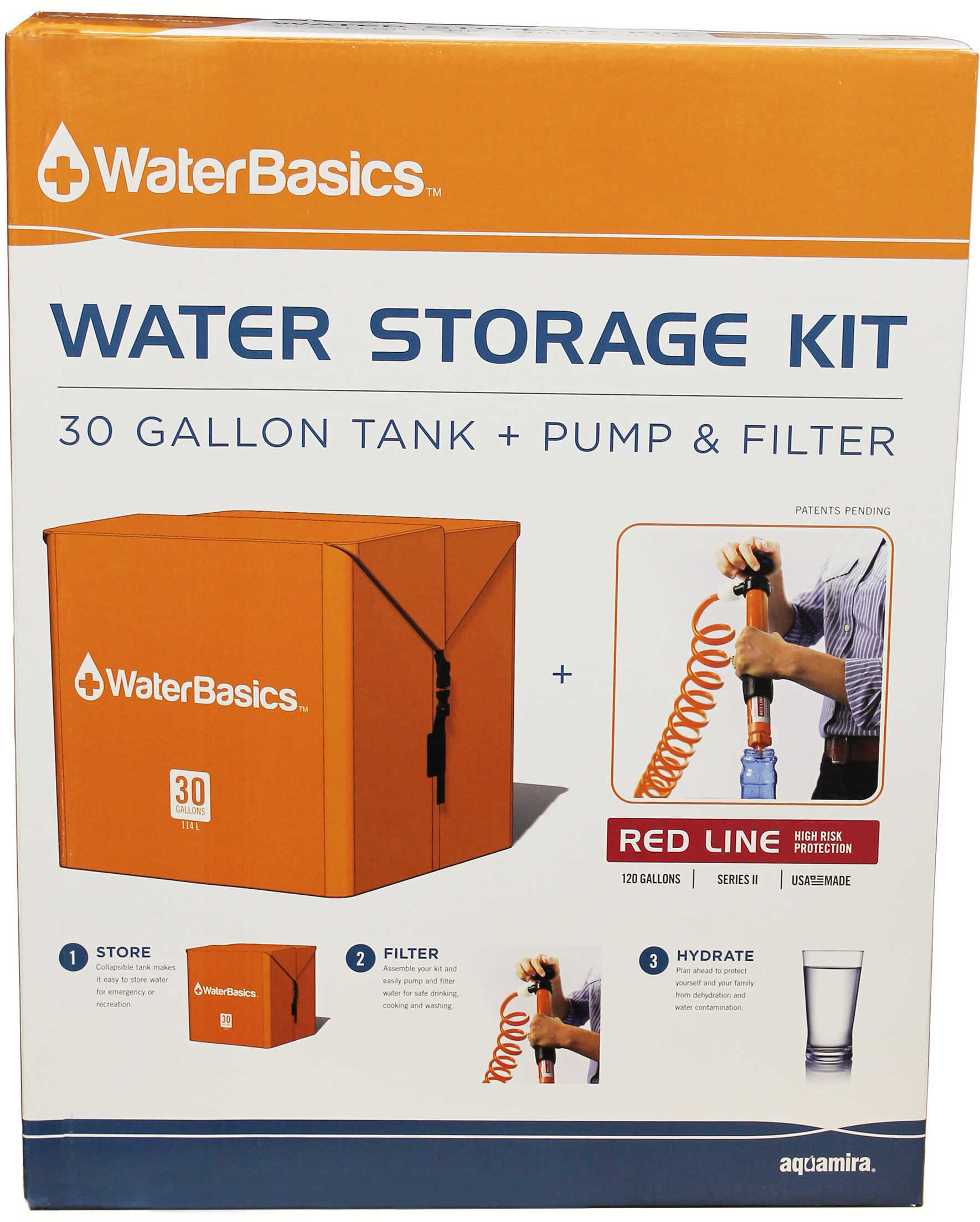 WaterBasics Emergency Storage Kit With Filter (30Gal)