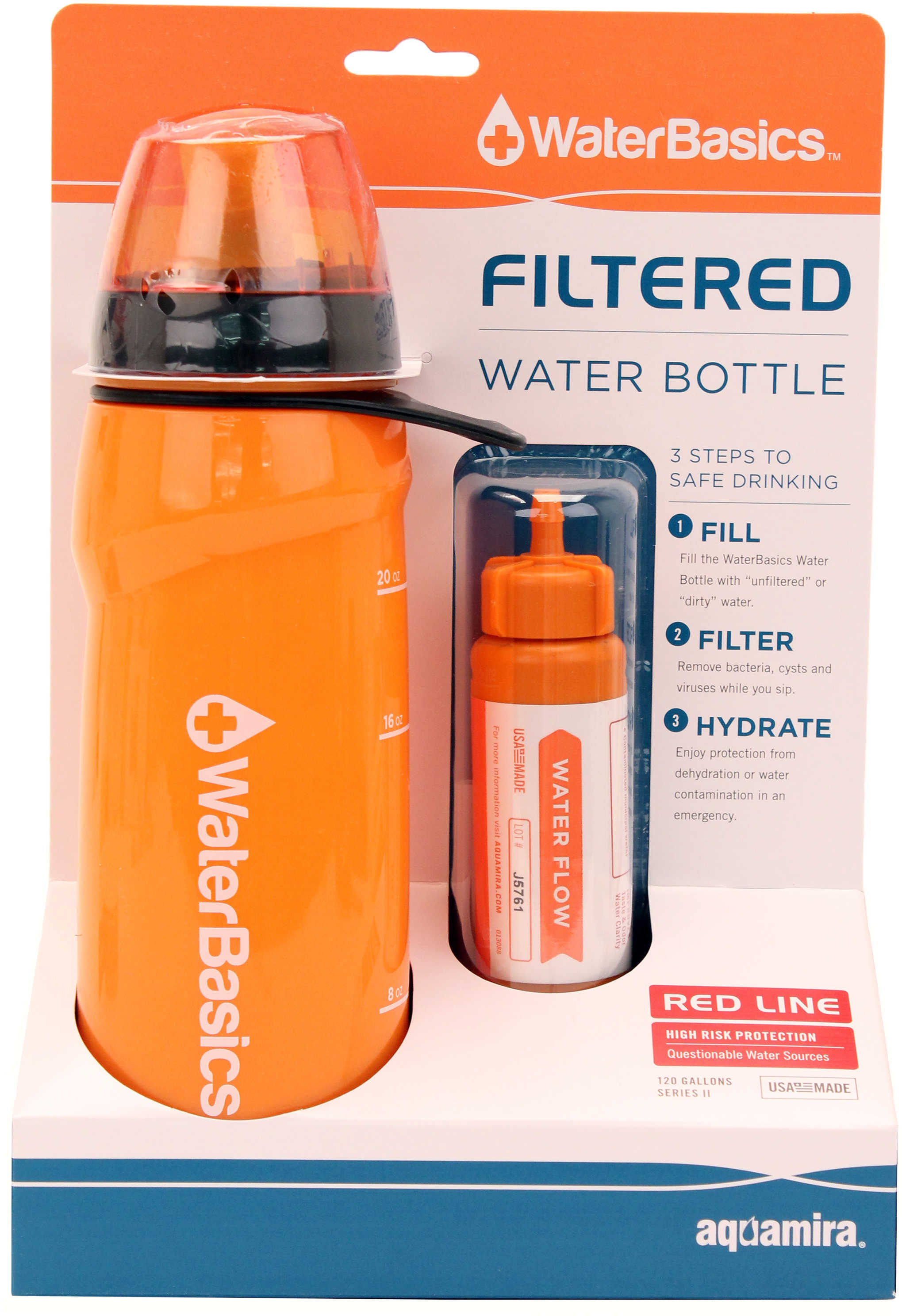 WaterBasics Filtered Bottle