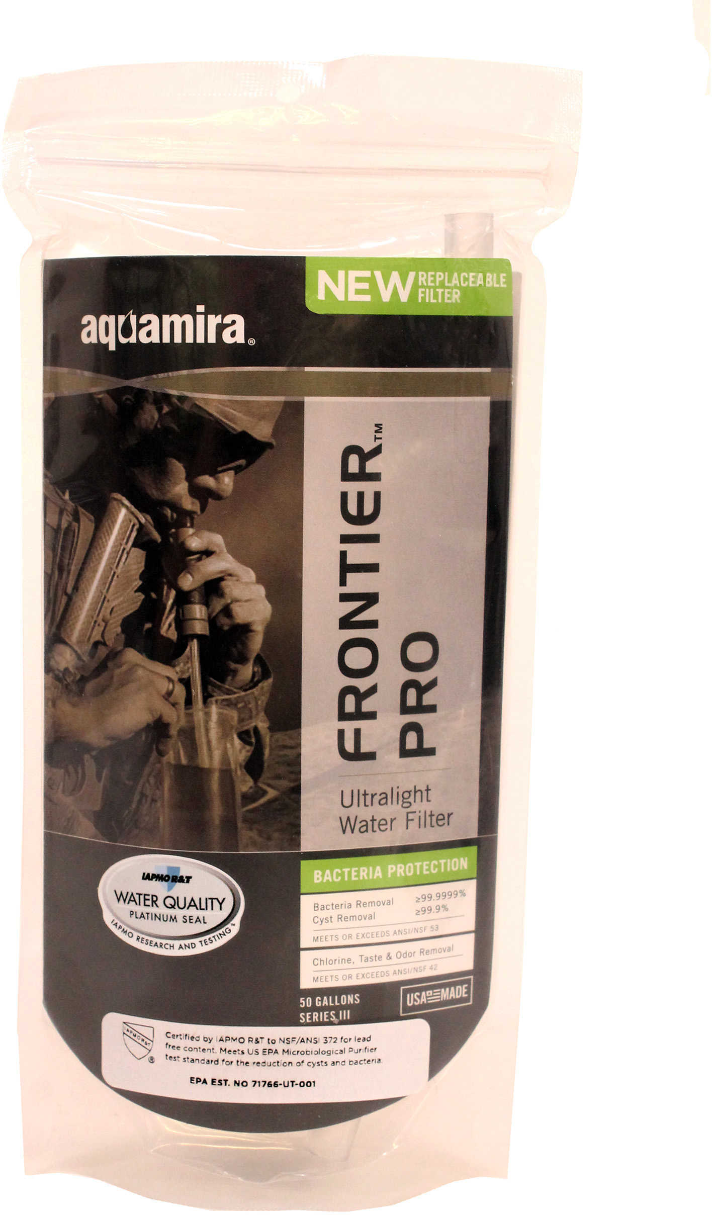 Frontier Pro Ultralight Water Filter (Grn-III-50, Tactical)