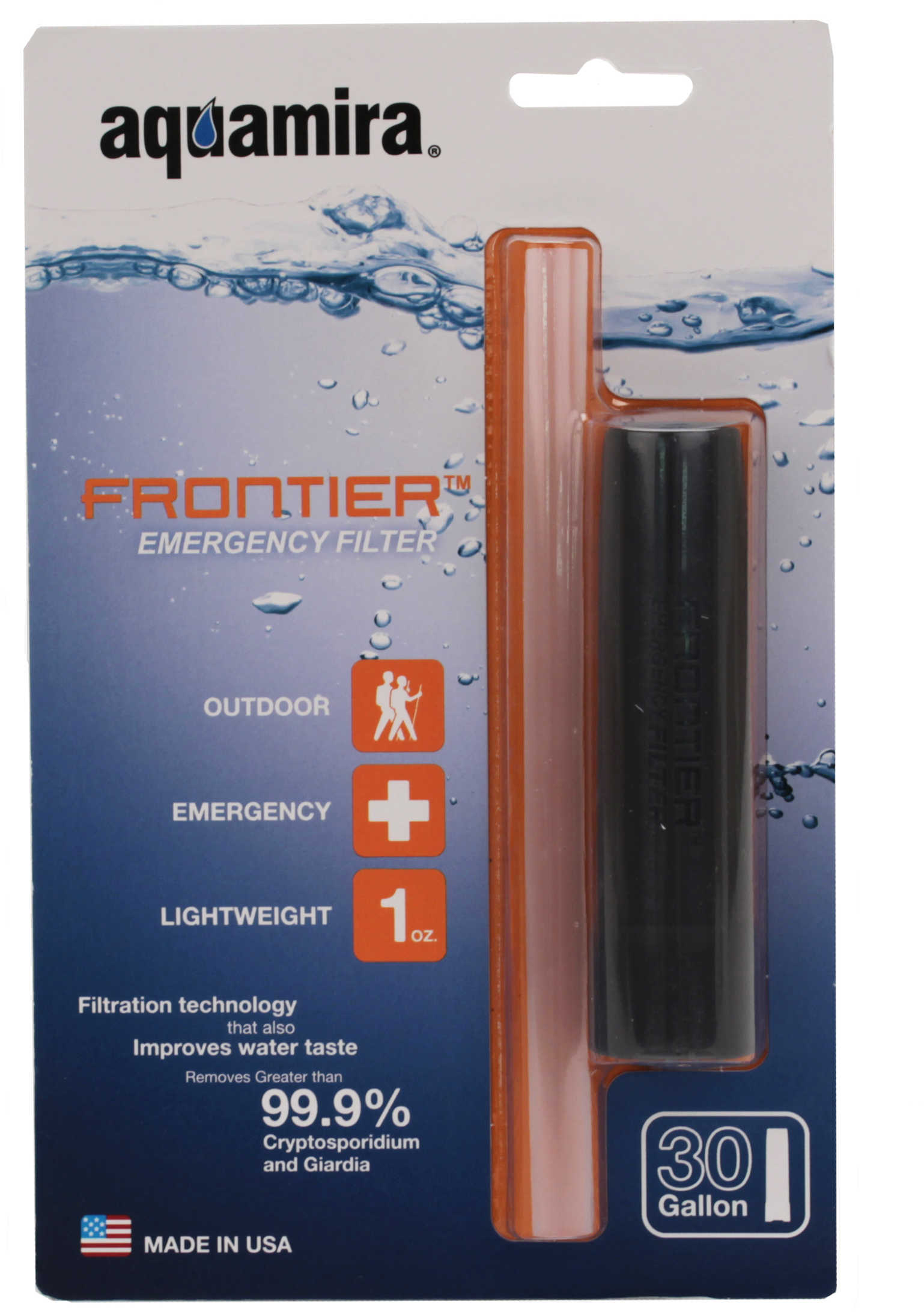 Frontier Emergency Water Filter Straw - Pkg. Of 3 (BLU-30)