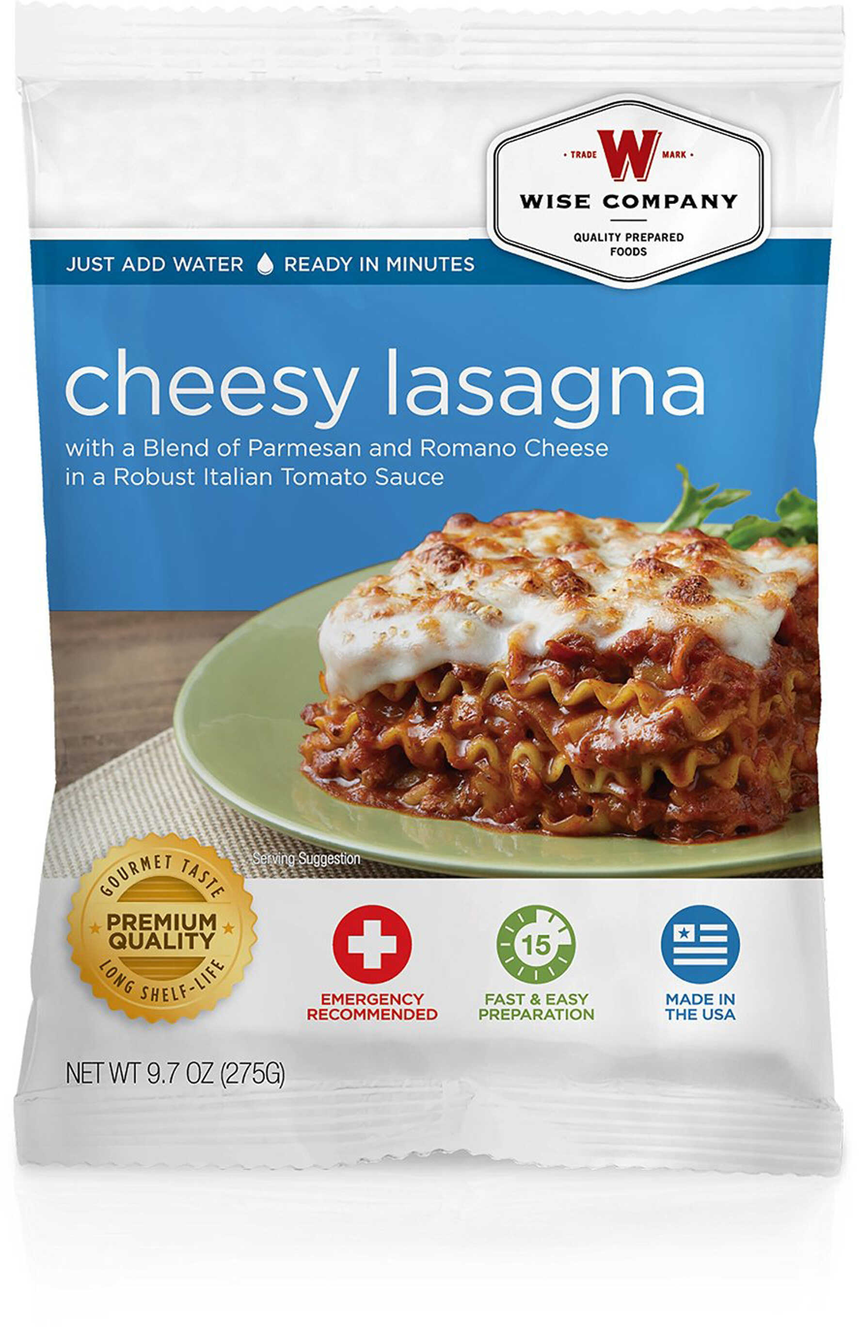 Wise Foods Outdoor Packs 6 Ct/4 Servings Cheesy Lasagna 2W02201