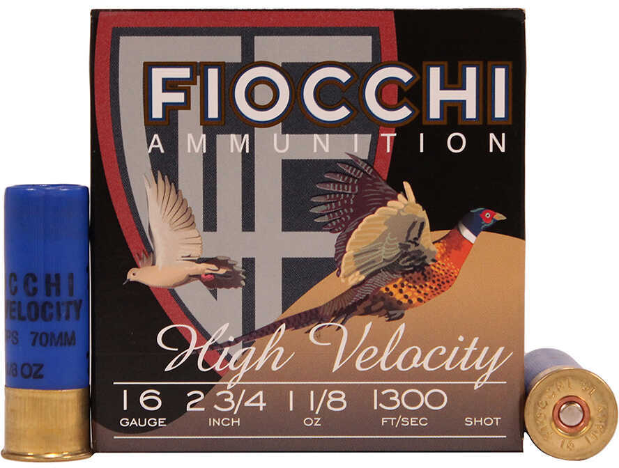 16 Gauge 2-3/4" Lead #5  1-1/8 oz 25 Rounds Fiocchi Shotgun Ammunition