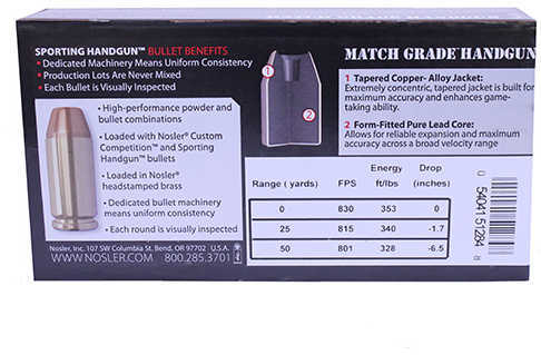 NOSLER ASP SR 45ACP 230G HGJHP 50BX