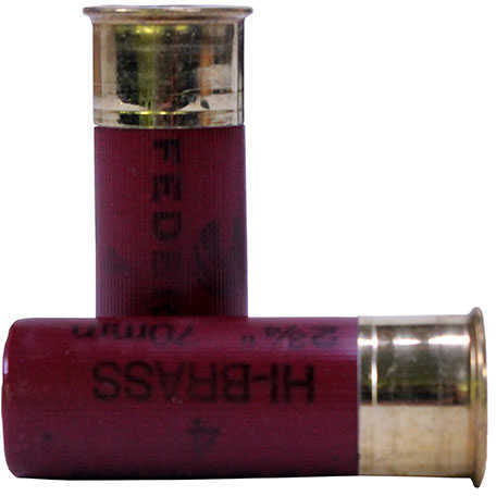 12 Gauge 2-3/4" Lead #4  1-1/4 oz 25 Rounds Federal Shotgun Ammunition