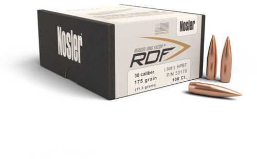 Nosler 53170 RDF 30 Caliber .308 175 GR Hollow Point Boat Tail (HPBT) 100 Box