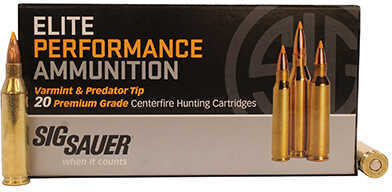 243 Win 55 Grain Tipped Hollow Point 20 Rounds Sig Sauer Ammunition 243 Winchester