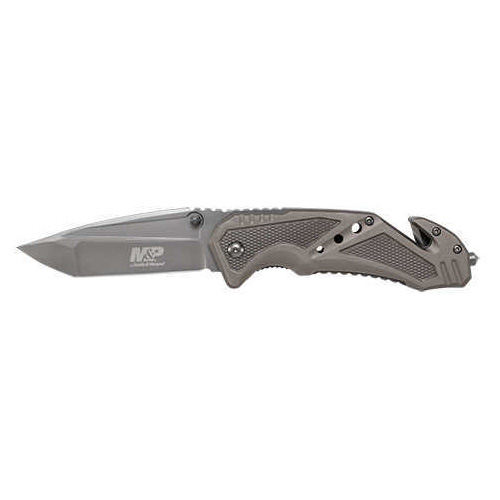 SW Knives SWMP11G M&P 3.79" Stainless Steel Black Clip Point Aluminum Handle