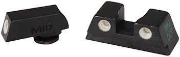 Meprolight USA 102203201 Tru-Dot Day/Night Tritium Sights for Glock 42 43 43X Fixed Green Yellow Black Frame
