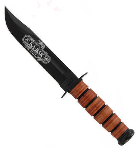 Ka-Bar 9190 120th Anniversary U.S. Army Fixed 7" 1095 Cro-Van Black Clip Point Leather