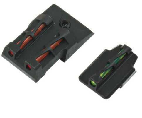 HiViz LiteWave Green, Red, Black, White LitePipe Fiber Optic Front & Rear Set For Ruger Security-9