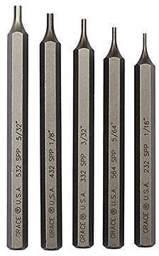 Grace USA Starter Short Pin Punch Set Steel 5Pc