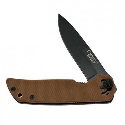 Camillus CUDA Mini 6.75 inch Folder 3inch Blade Coyote Brown