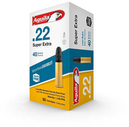 Aguila 22 LR 40 Grain Lead Standard Velocity Per 50 Ammunition