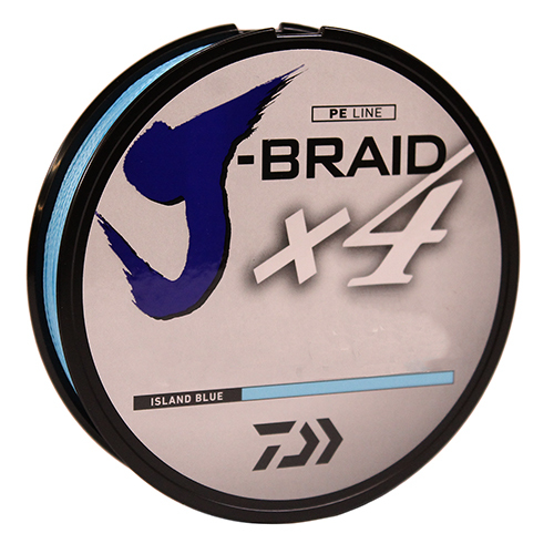 J-BRAID X4 LINE 40lb 150yd ISLAND BLUE Model: JB4U40-150IB