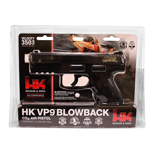 RWS/Umarex Heckler & Koch VP9 Air Pistol 177 BB 350 Feet Per Second Black Finish BLOWBACK Action 18Rd 2252308