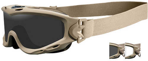 Wiley X SP29T Spear Goggles Smoke Gray Lens Polycarbonate Tan Frame