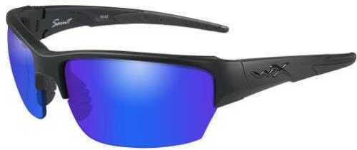 Wiley X CHSAI29 Saint Eye Protection Polarized Blue Mirror Lens Black Matte