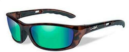 Wiley X Polarized Sunglasses P-17 Emerald/Gloss Demi Model: P-17KA
