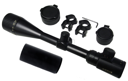 Vector Optics Rifle Scope 4-16X50 Adjustable Objective With Red And Green Illuminated Range Finding Reticle.