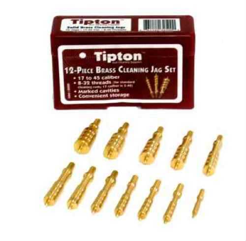 Past 749245 12 Piece Brass Cleaning Jag Set Set/Brass 17-45 Cal