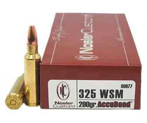 325 Win Short Mag 200 Grain Ballistic Tip Rounds Nosler Ammunition Winchester Magnum