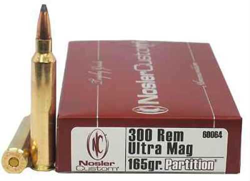 300 Rem Ultra Mag 165 Grain Soft Point 20 Rounds Nosler Ammunition Remington Magnum