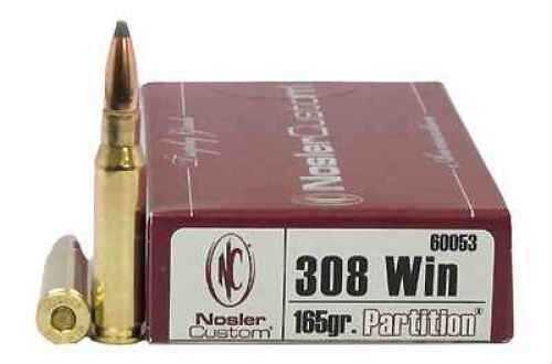Nosler Trophy 308 Winchester 165 Grain Partition Per 20 Ammunition Md: 60053