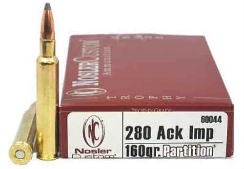 280 Rem Ackley Improved 160 Grain Soft Point 20 Rounds Nosler Ammunition