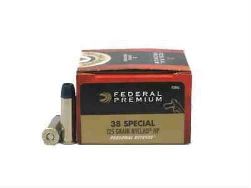 Federal Personal Defense 38 Special 125 Grain Nyclad Hollow Point Per 20 Ammunition Md: P38MA