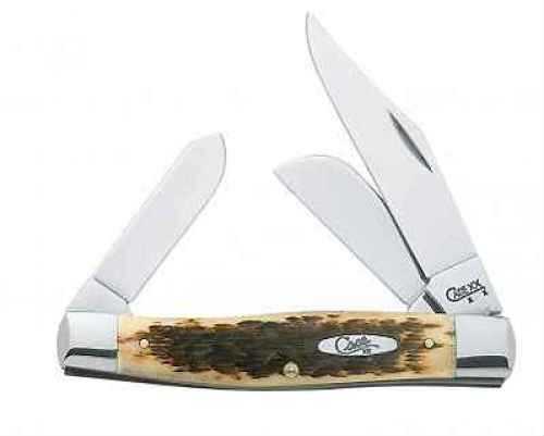 Case 00204 Stockman Large 3.30"/2.30"/2.20" Folding Clip Point/Pen/Sheepsfoot Plain Mirror Polished Carbon Steel Blade,