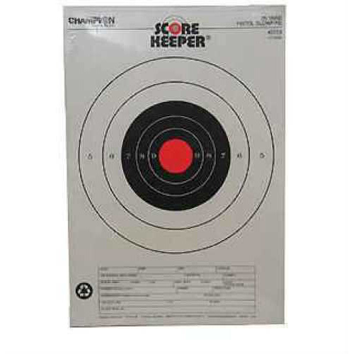 Champion Targets 45723 Scorekeeper Hanging Paper 11" x 16" Bullseye Orange 12 Pack