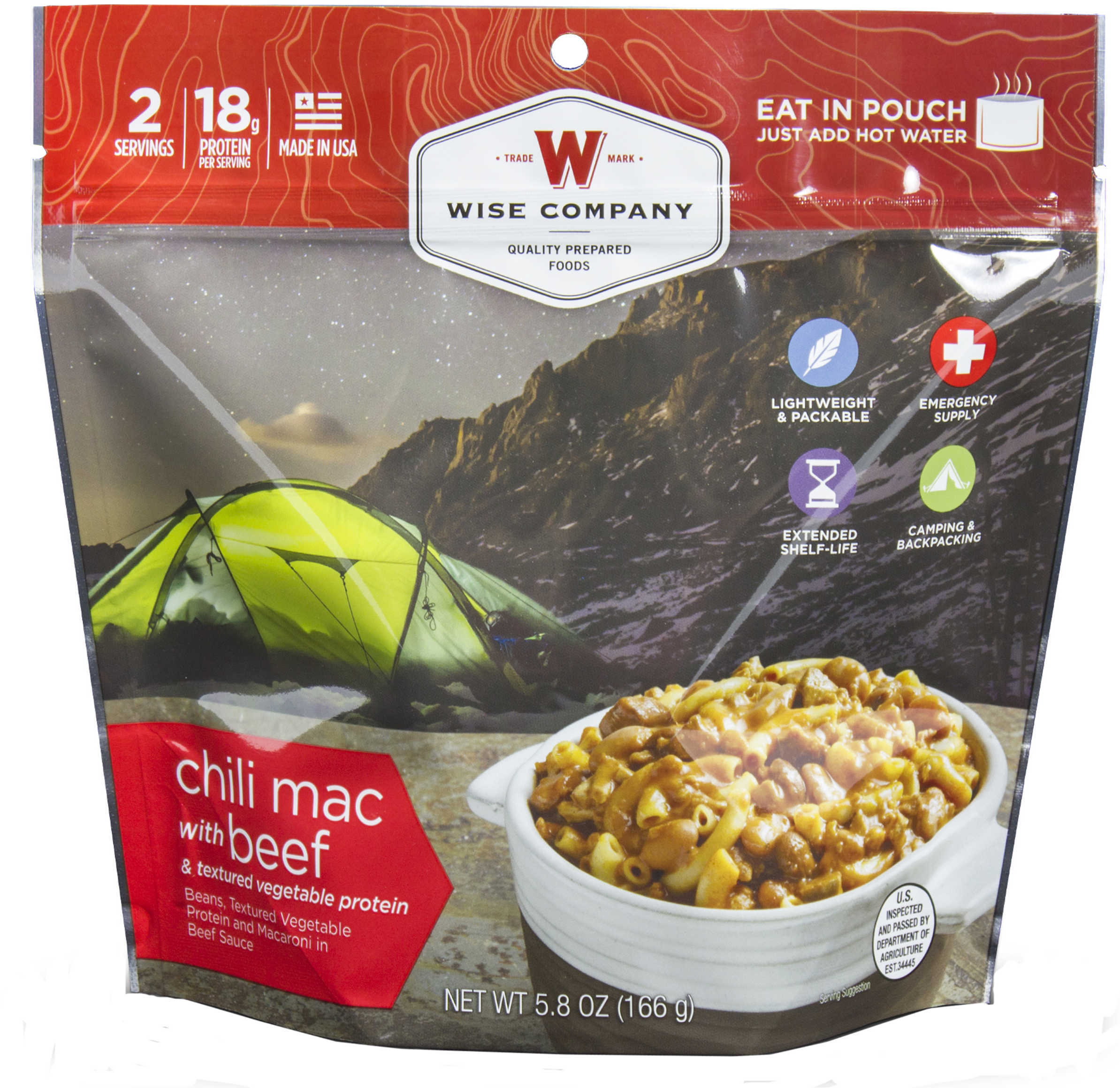 Wise Foods RW05-001 Chili Mac With Beef 2.5 Servings