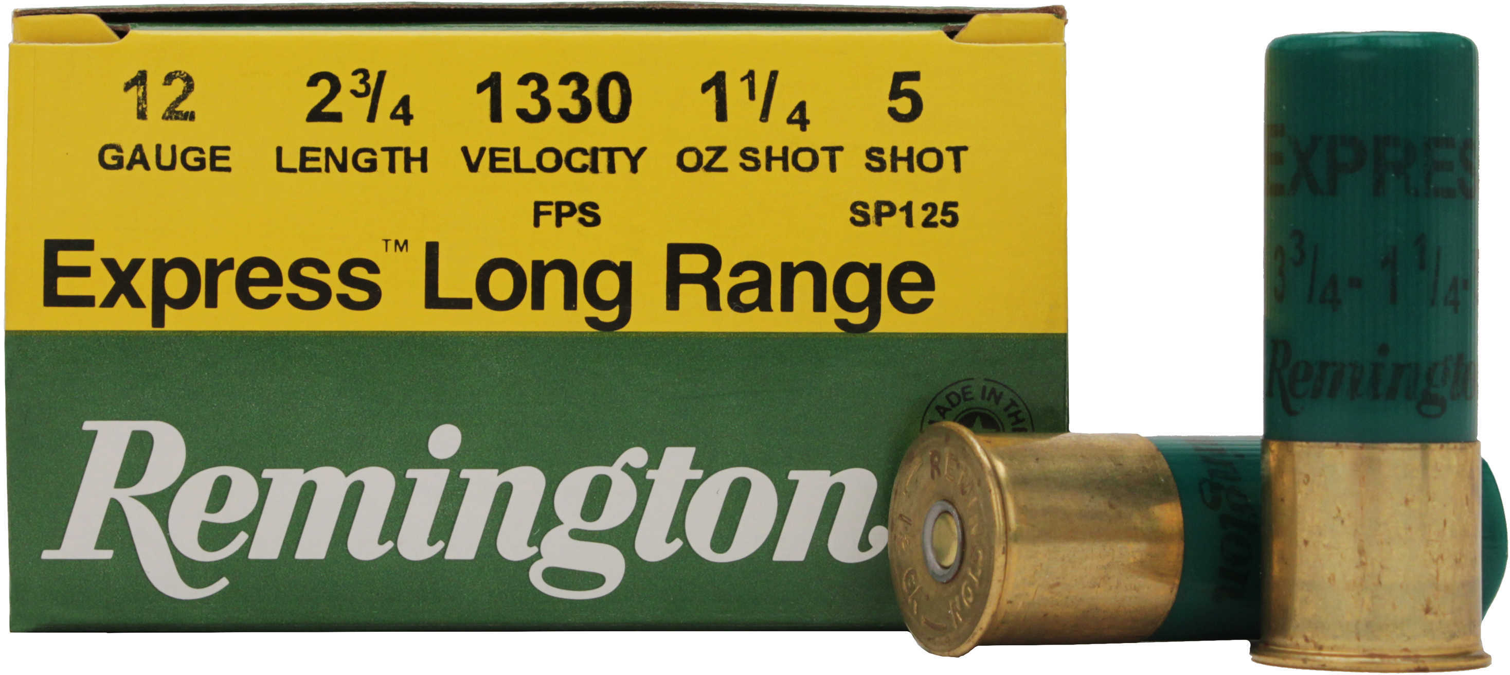 12 Gauge 2-3/4" Lead #5  1-1/4 oz 25 Rounds Remington Shotgun Ammunition