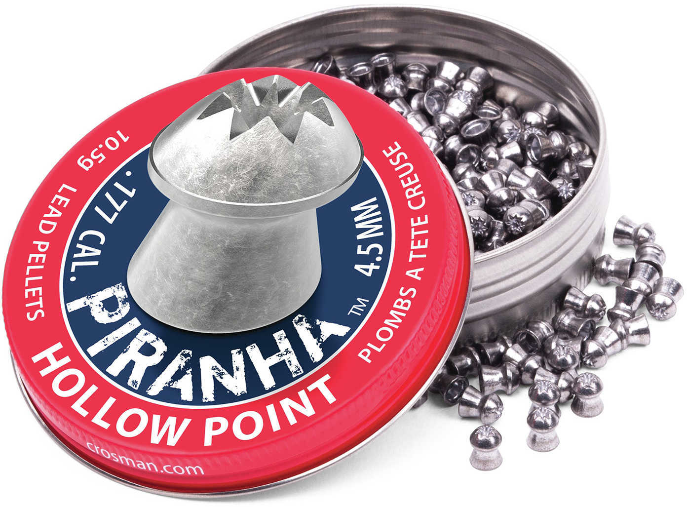 Crosman Piranha Hollow Point Pellets .177 Cal 10.5Gr 400/ct