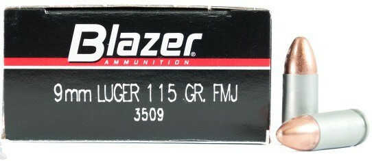 9mm Luger 115 Grain Full Metal Jacket 50 Rounds CCI Ammunition