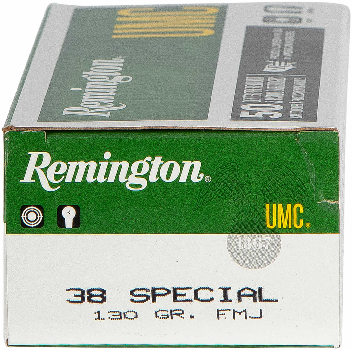 38 Special 130 Grain Full Metal Jacket 50 Rounds Remington Ammunition