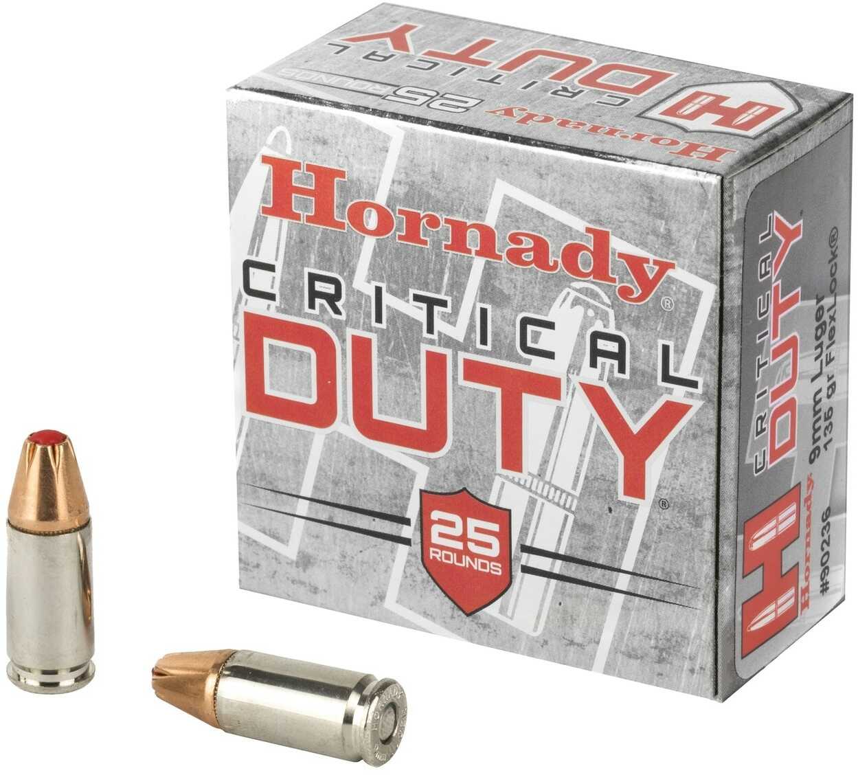 9mm Luger 135 Grain Soft Point 25 Rounds Hornady Ammunition