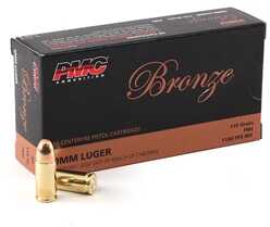 PMC Bronze Pistol Ammo 9mm Luger FMJ 115 gr. 50 rd. Model: 9A