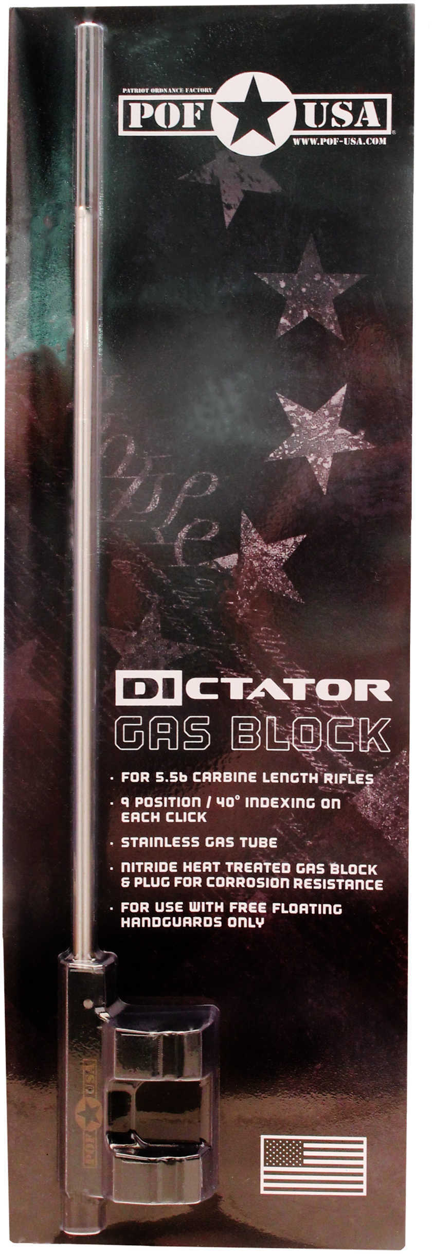 POF USA Dictator Gas Block Carbine 9 Position Adjustable 00837