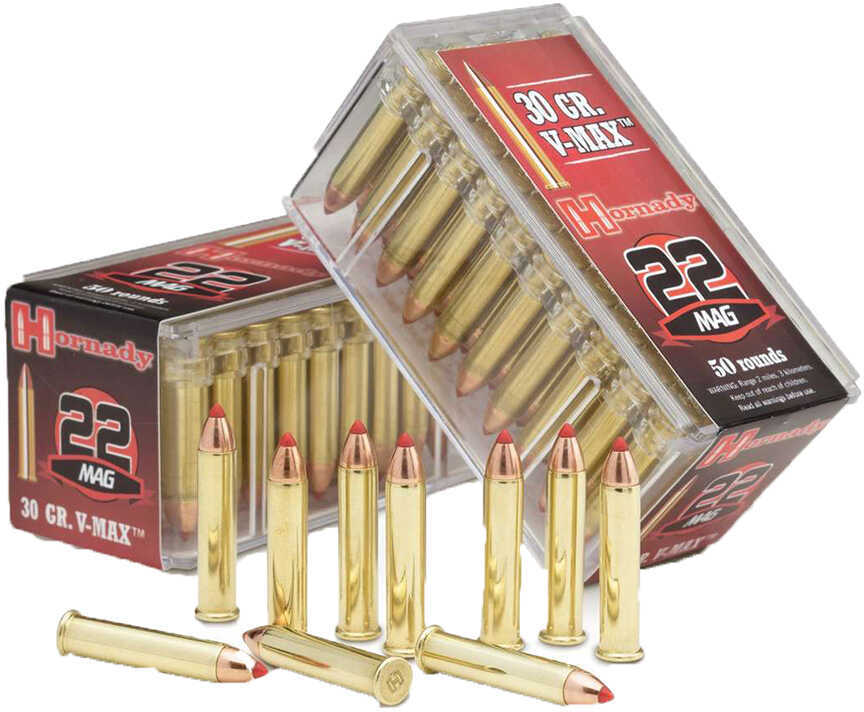 Hornady 22 WMR 30 Gr. V-Max Varmint Express Ammo 50 Round Box