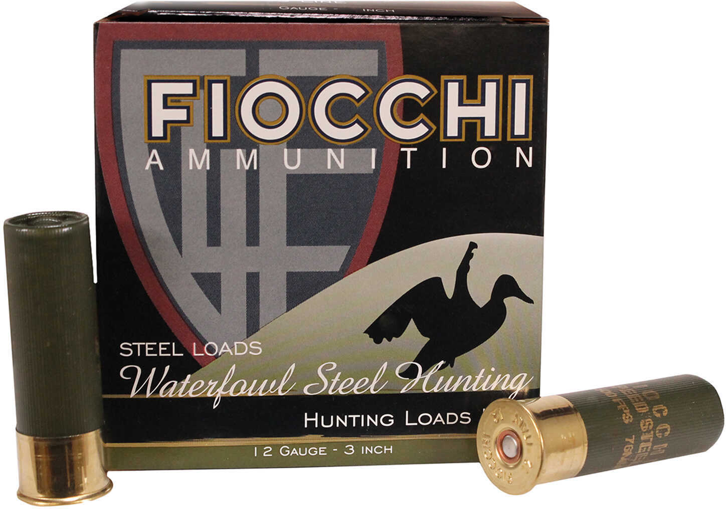 12 Gauge 3" Steel #1  1-1/8 oz 25 Rounds Fiocchi Shotgun Ammunition