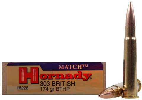 303 British 174 Grain Boat Tail Hollow Point 20 Rounds Hornady Ammunition