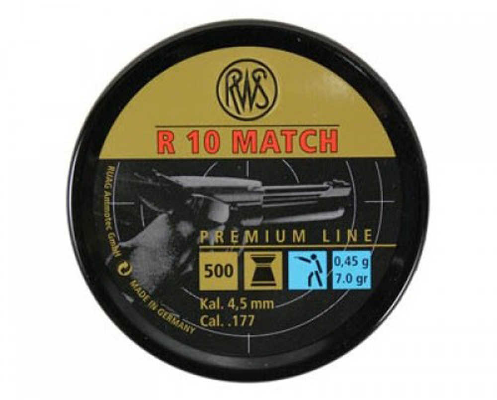 RWS Pellets .177 R10 Match 7 GRAINS 500-Pack