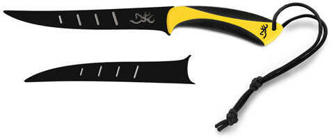 Browning White Water Fillet Knife 7 1/4" Fixed Blade Yellow
