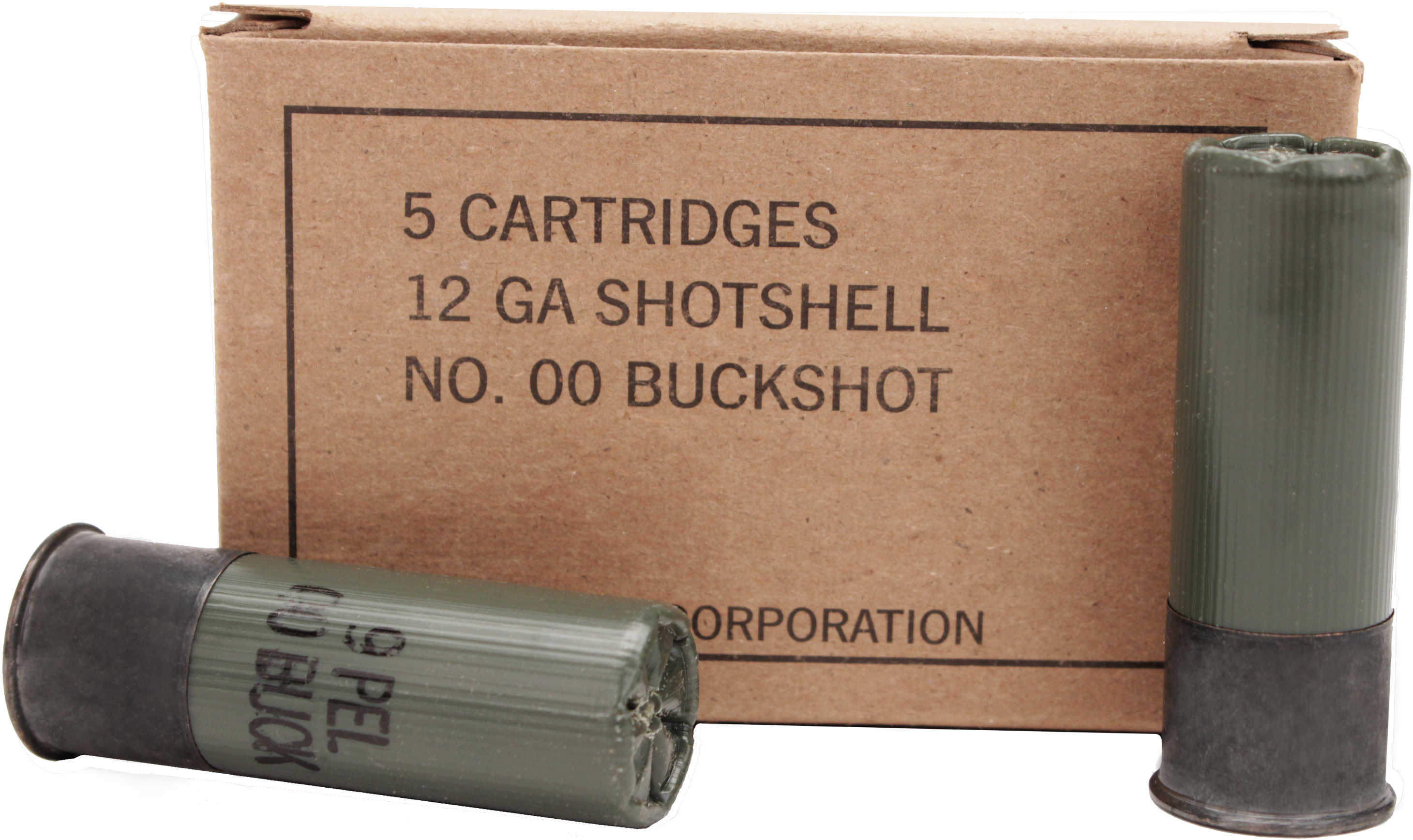 12 Gauge 2-3/4" Lead 00 Buck  9 Pellets 5 Rounds Winchester Shotgun Ammunition