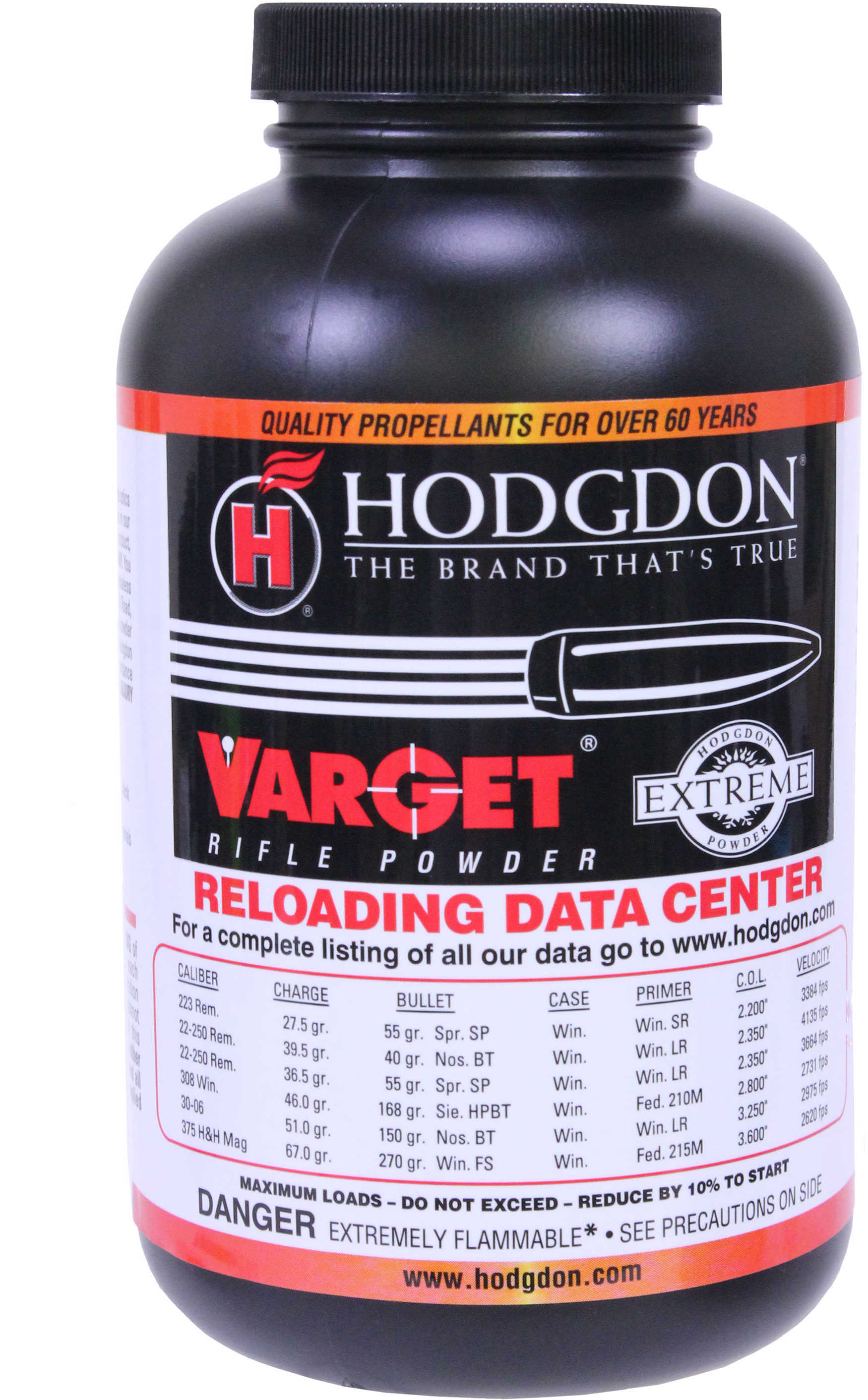 Hodgdon Varget Smokeless Powder 1 Lb