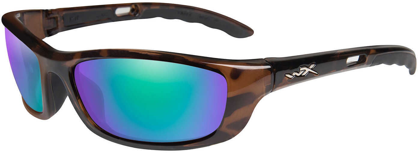 Wiley X Polarized Sunglasses P-17 Emerald/Gloss Demi Model: P-17KA