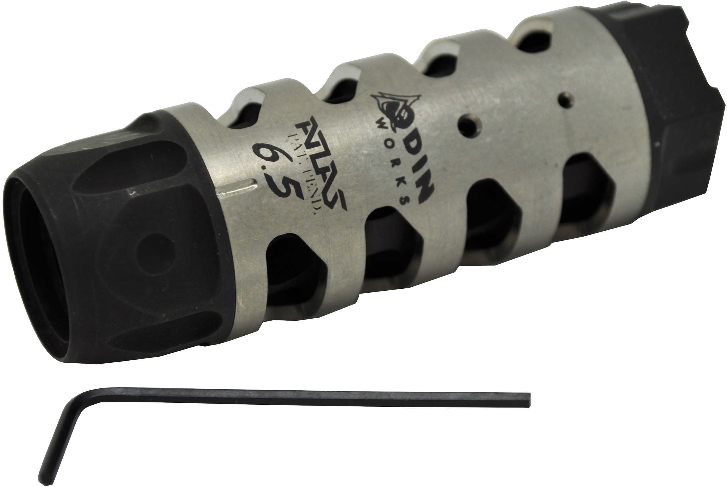 Odin Works MBATLAS6.5 Atlas Compensator 5/8-24 Threads 3" OAL 1" Diameter 6.5 Grendel