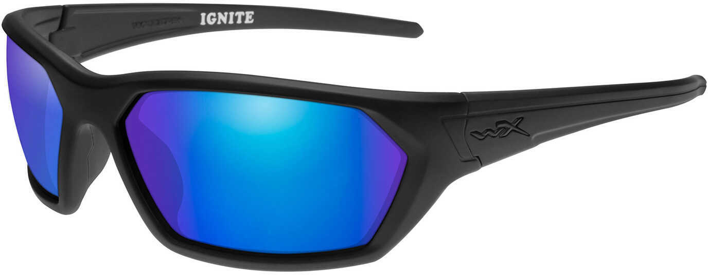 Wiley X ACIGN09 Ignite Eye Protection Black Matte Blue Mirror Lens