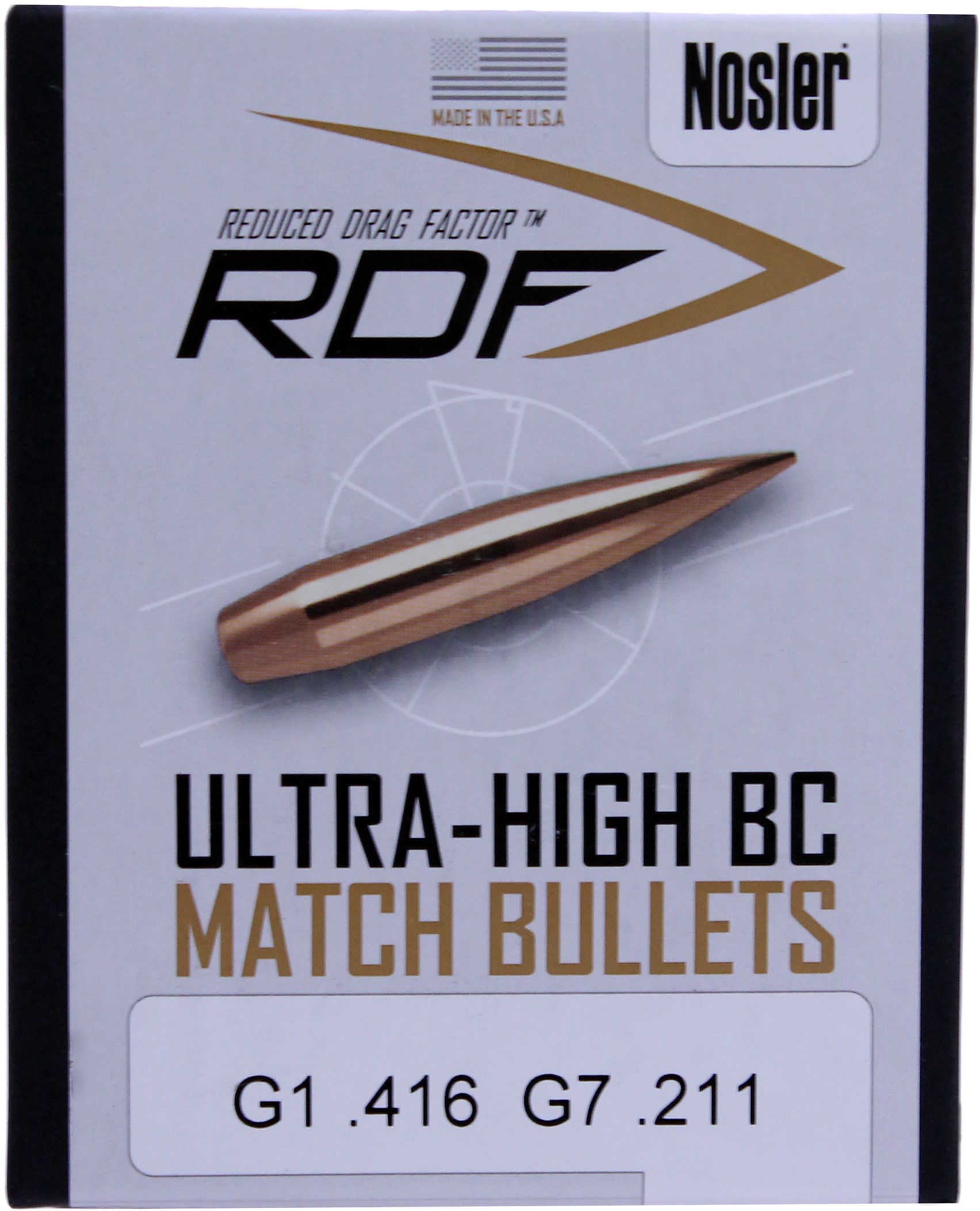 Nosler Bullets 22 Caliber .224 70 Grains RDF HPBT 100CT